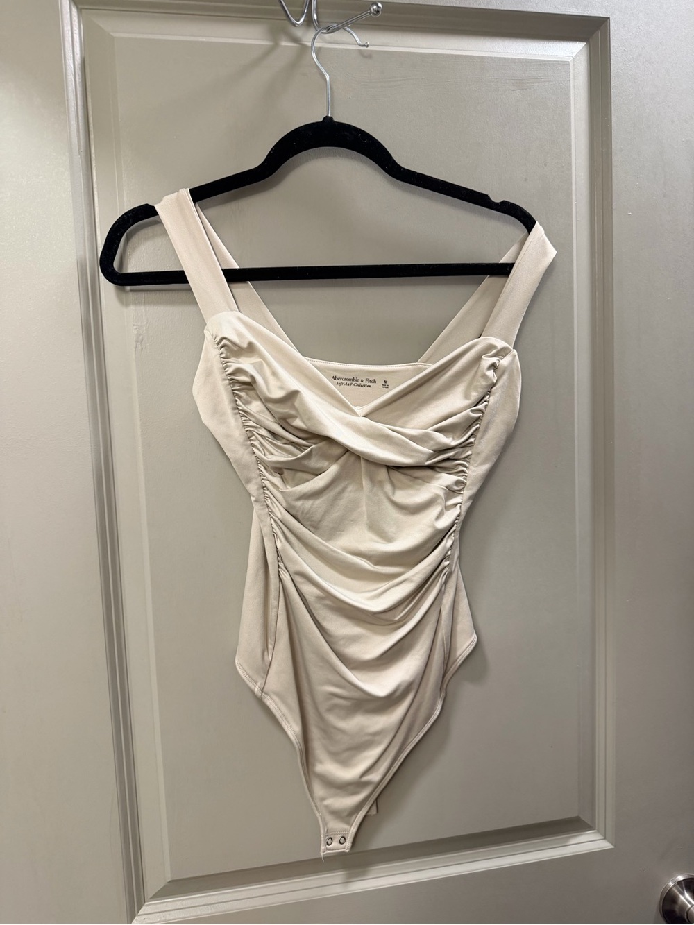 Abercrombie Ruched Cream Women's Bodysuit Top